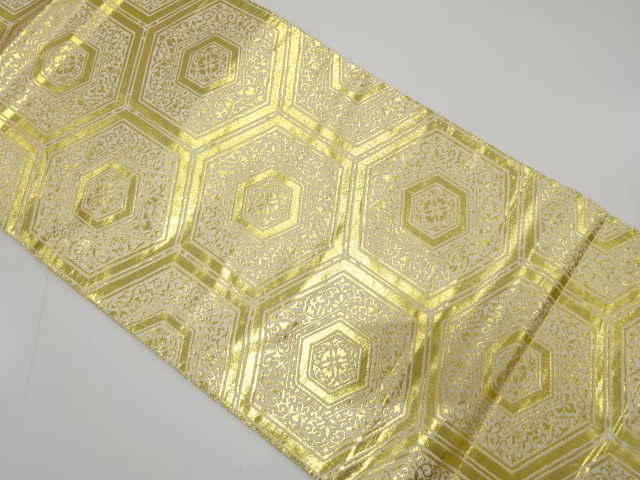 JAPANESE FUKURO OBI / WOVEN KIKKO WITH FLOWER